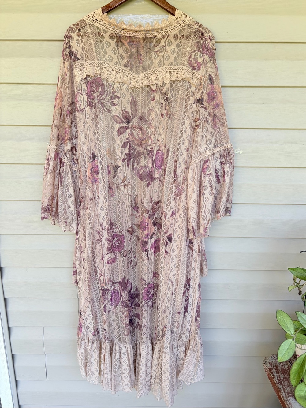 Origami Lace Crochet Duster/kimono Cardigan 
Shabby Chic Festival - Picture 5 of 6